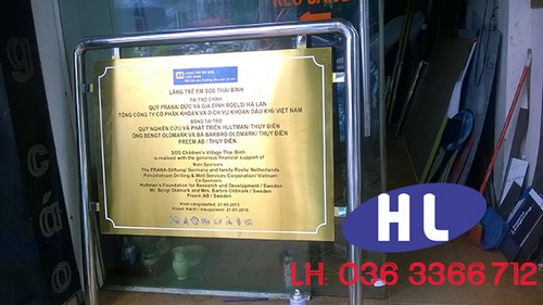 Thi công biển inox ăn mòn làng trẻ em SOS