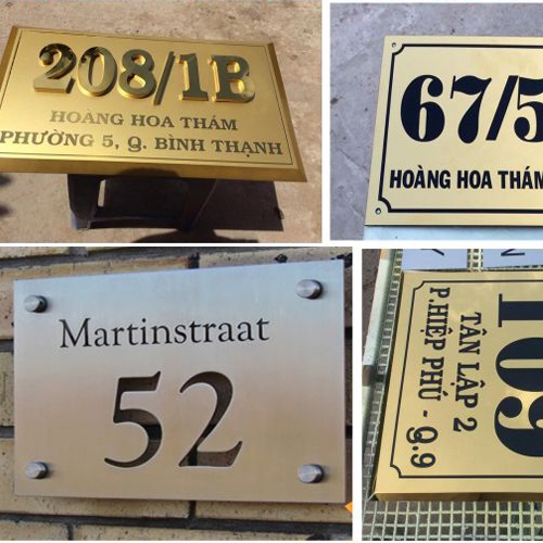 BIỂN SỐ NHÀ BẰNG INOX