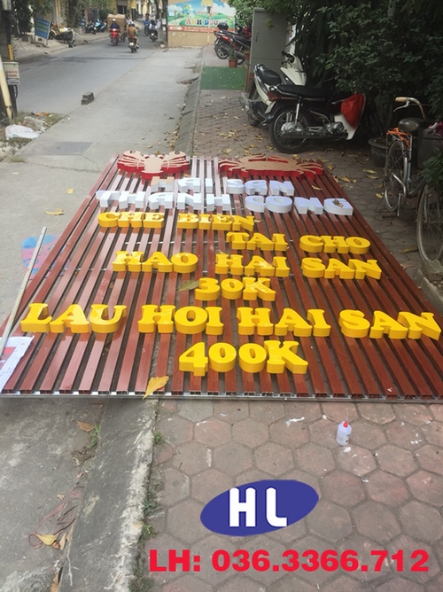 Thi công biển Hải Sản Phố Thành Công, Ba Đình