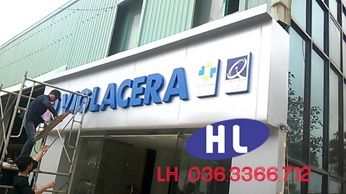 Thi công hoàn thiện biển Alu uốn nổi Cho Viglacera Thái Bình