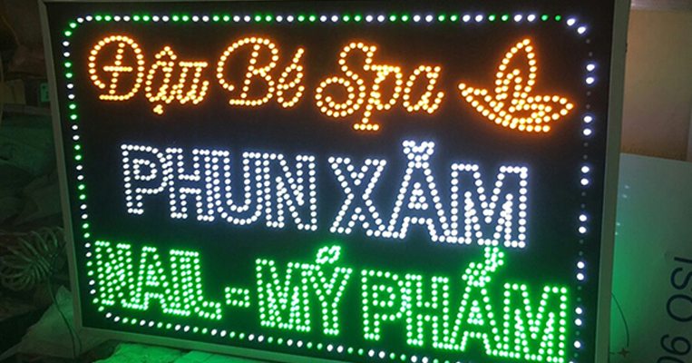 biển led vẫy spa