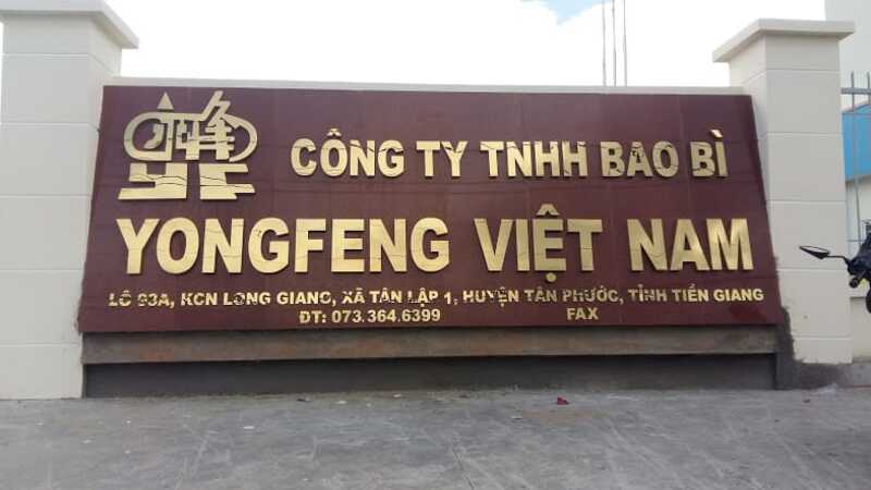Biển quảng cáo chữ nổi bằng đồng