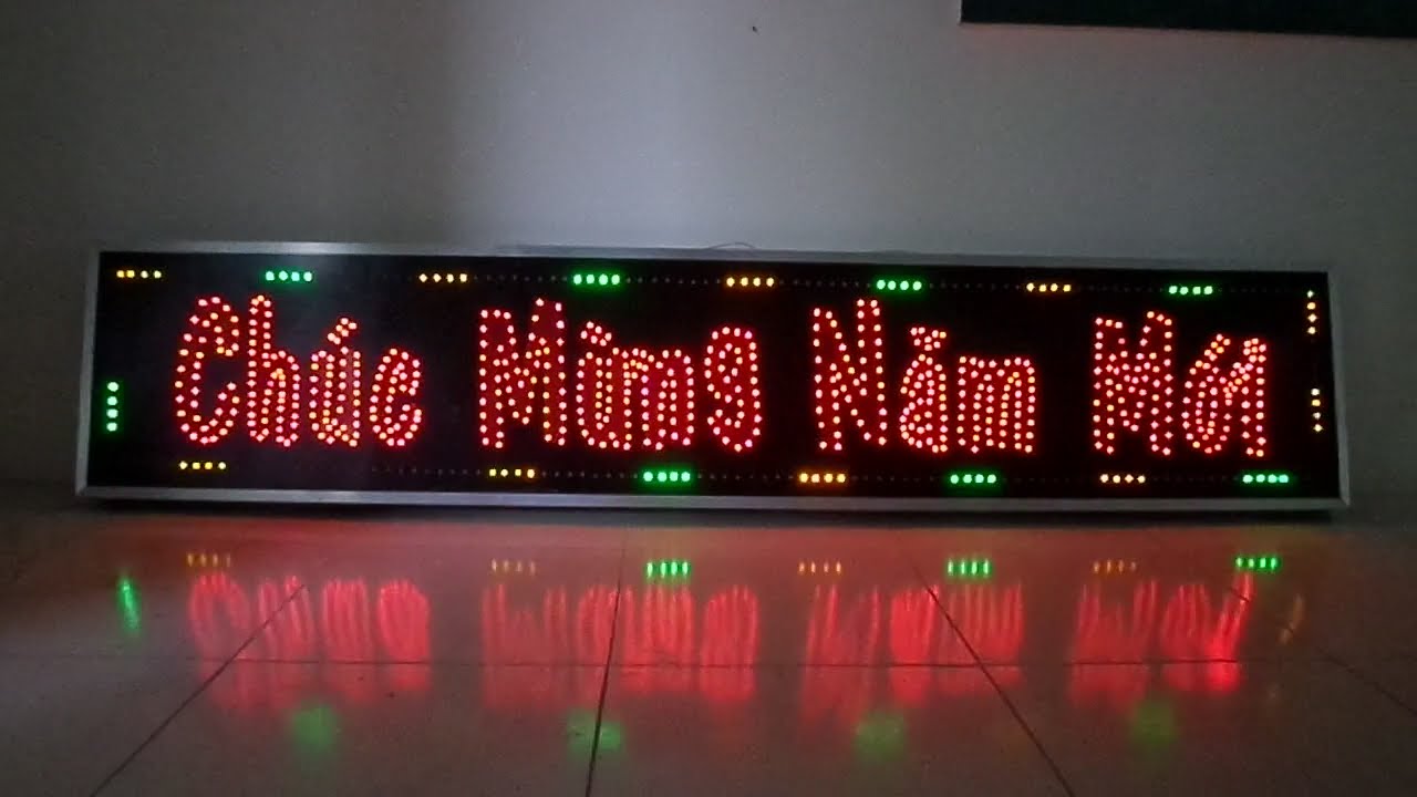 Biển led 3 màu chúc mừng năm mới