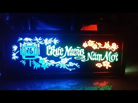 Biển led chúc mừng năm mới trong nhà