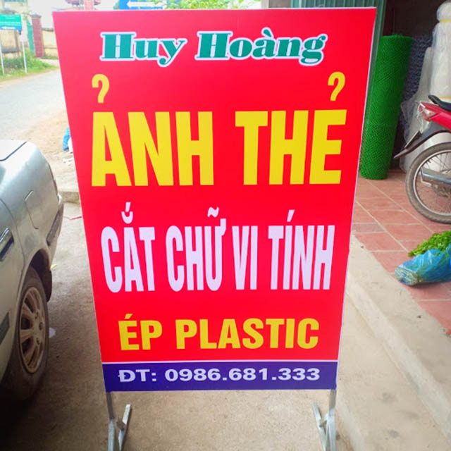 biển quảng cáo bạt đứng