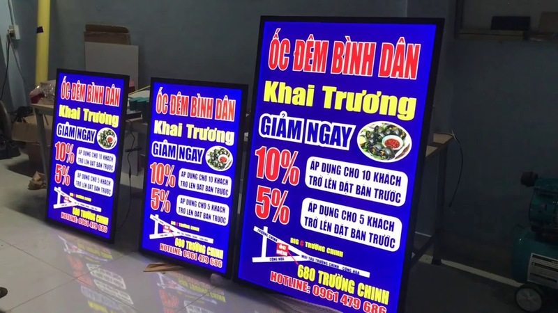 biển quảng cáo bạt đứng