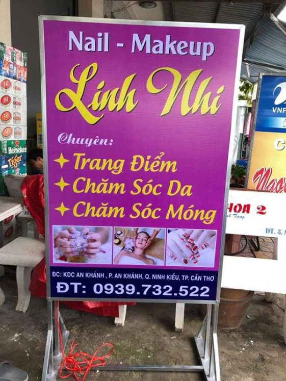 biển hiệu đứng bằng bạt