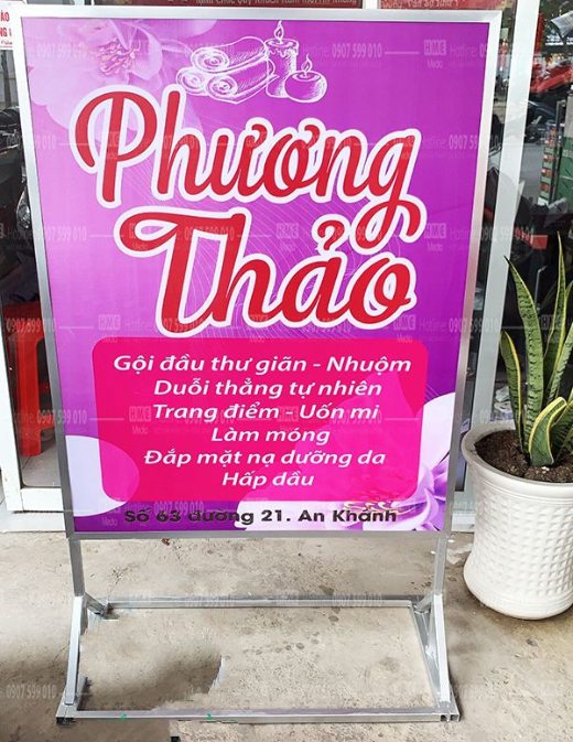 biển hiệu đứng in bạt