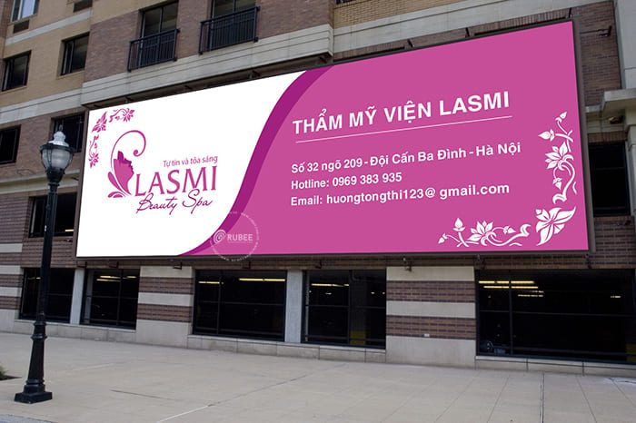 biển hiệu spa bằng chất liệu bạt