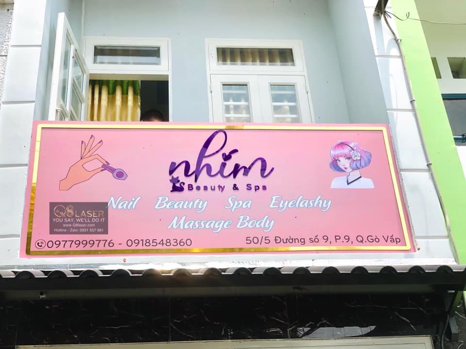 biển hiệu spa bằng chất liệu bạt