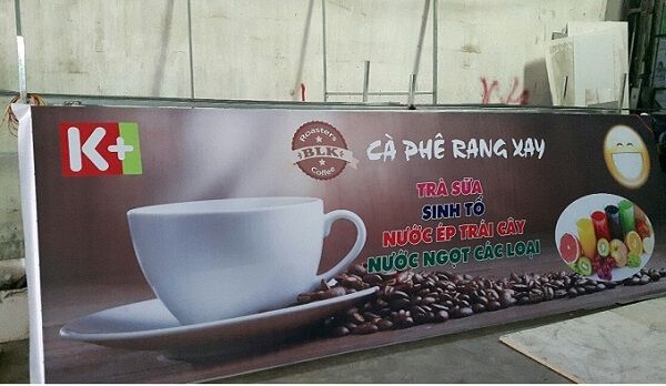biển quảng cáo quán cafe in bạt