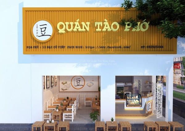 biển quảng cáo quán ăn vặt