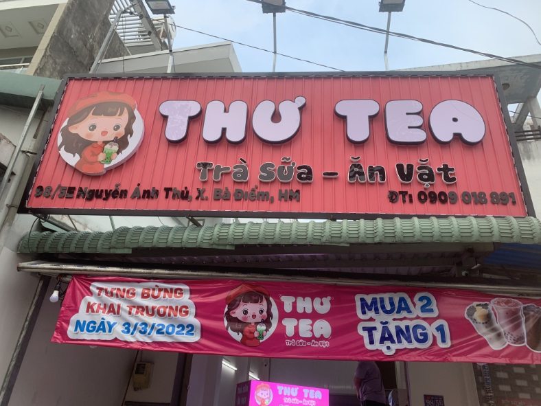 biển quảng cáo quán ăn vặt