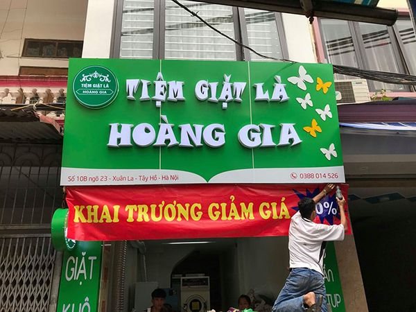 biển hiệu quảng cáo cho cửa hàng giặt là