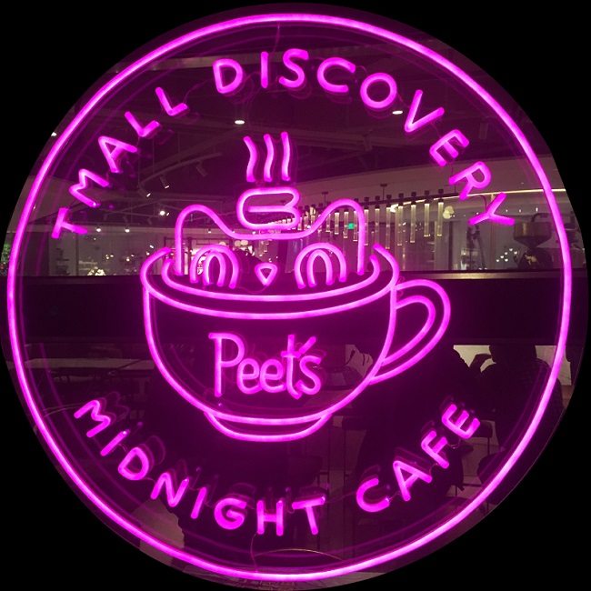 biển vẫy tròn neon