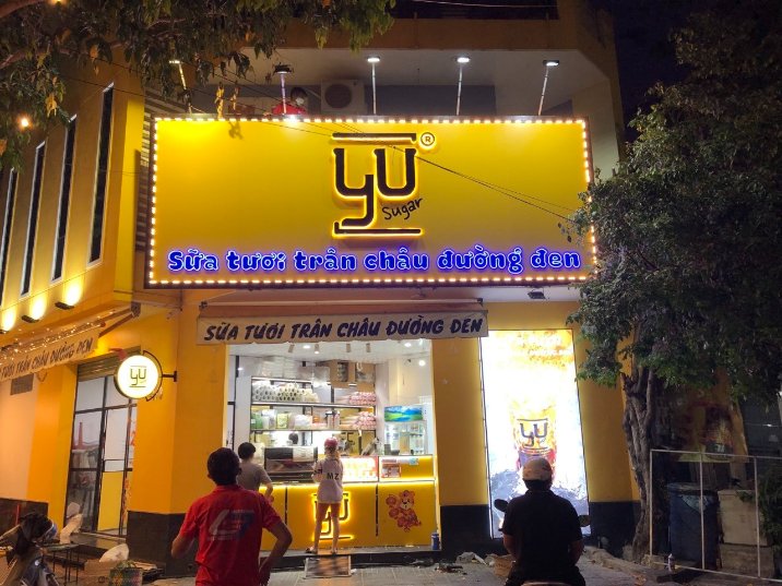 biển quảng cáo quán trà sữa