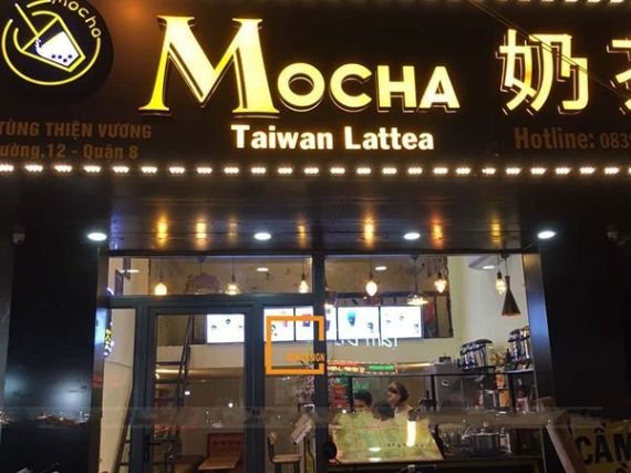 biển quảng cáo quán trà sữa