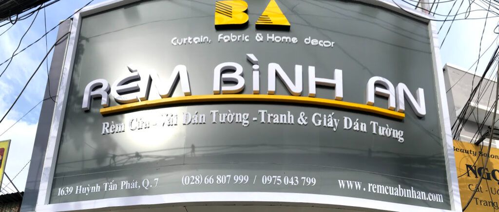 biển quảng cáo cho cửa hàng kinh doanh rèm cửa