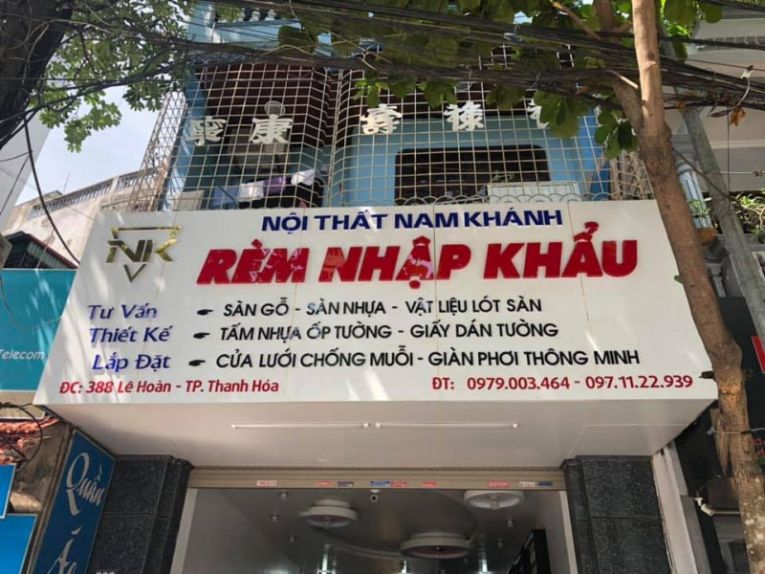 biển quảng cáo rèm cửa