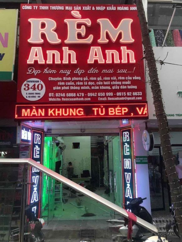 biển quảng cáo rèm cửa